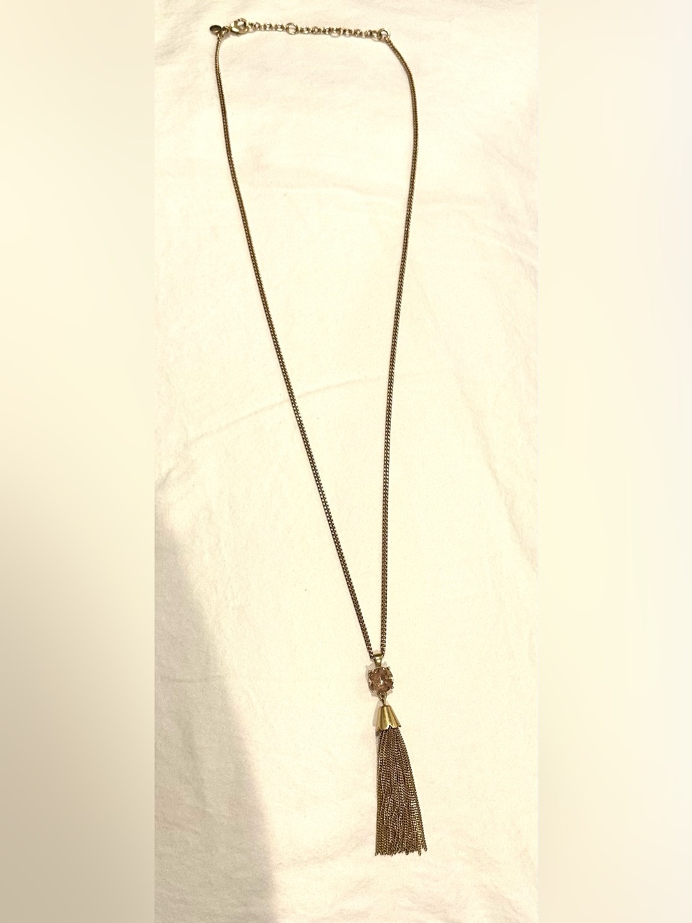 JCREW Gold-Tone Tassel Pendant Necklace